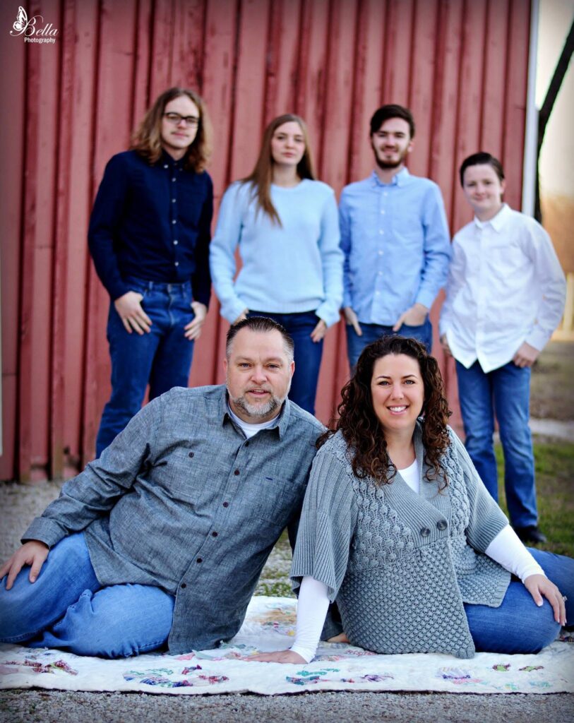 Judge Amy Tarno with her husband and four children