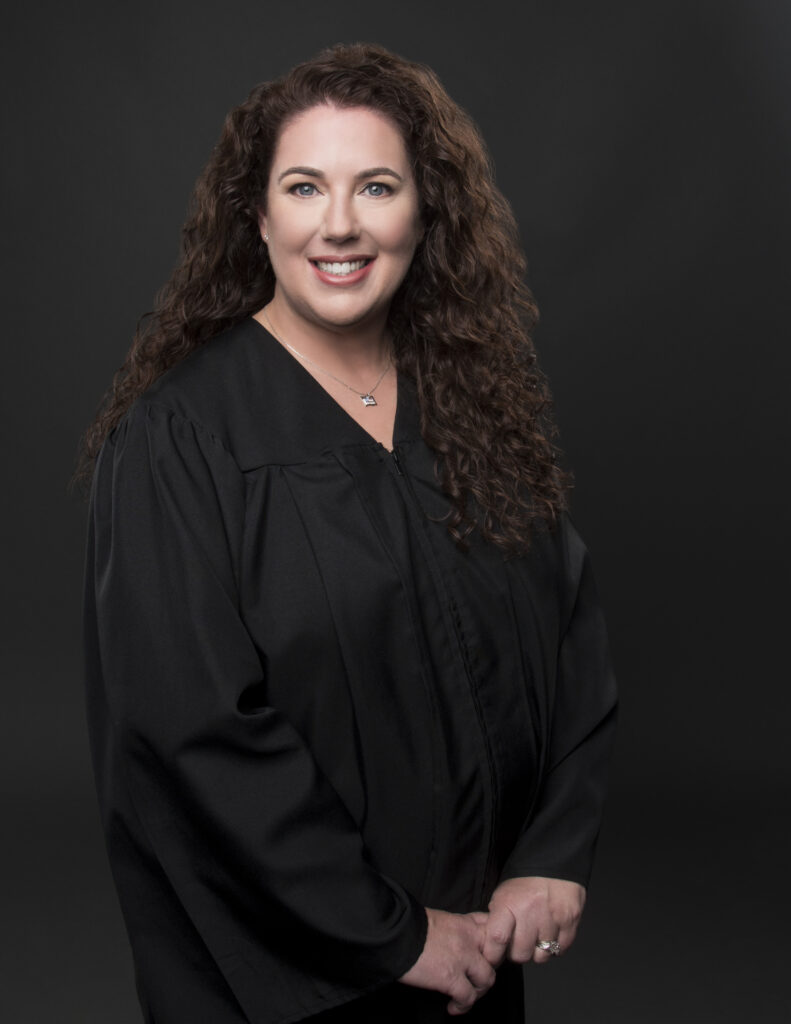 Judge Amy Tarno in judicial robe